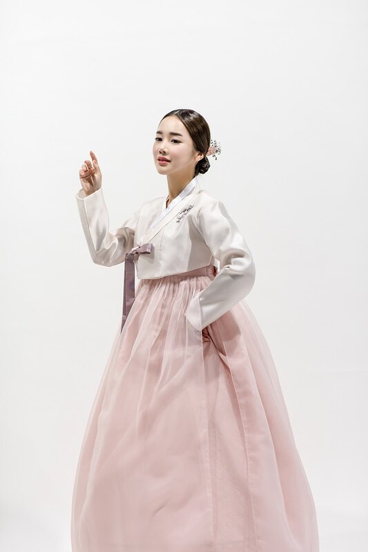 연분홍 치마 신부한복