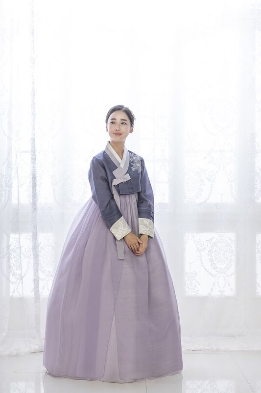 쪽빛 저고리 연보라 혼주한복